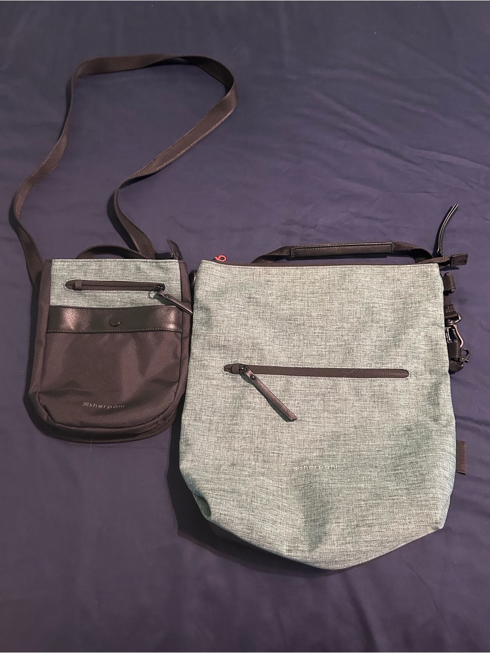 Green and Black Crossbody Bag Set - Sherpani